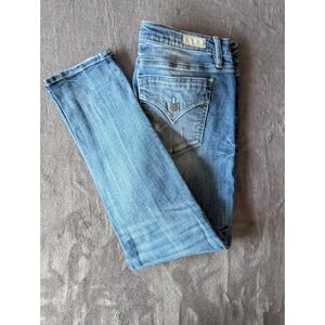 Miss Me Mens Easy Ankle Skinny Jeans Blue Mid-Rise Medium Wash 31 E02EFK13A